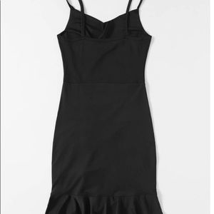 SHEIN Drawstring Front Ruffle Hem Cami Dress